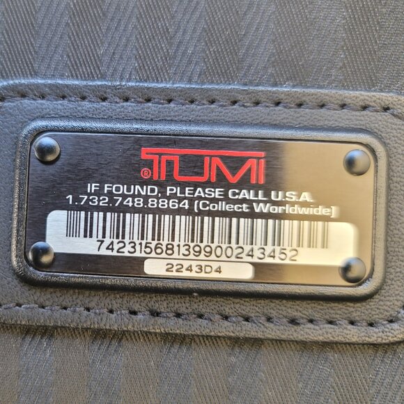 Vintage Tumi USA Black Ballistic Nylon 22" Wheeled Carry-On Suitcase (2243D4) - Picture 15 of 16